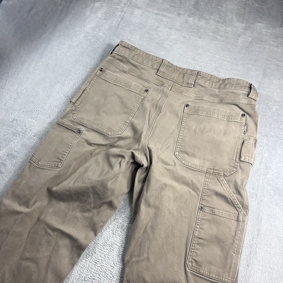 Duluth Trading Cargo Pants Mens 32x32* Flex Fire Hose Canvas Workwear Brown - Picture 11 of 12